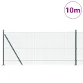 Ensemble de poteaux de clôture Pack de 2 Vert Métal Durable