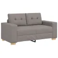 Canapé 3 places avec coussins en tissu taupe