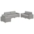 Canapé 3 places  avec coussins en tissu gris