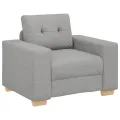 Canapé 3 places  avec coussins en tissu gris