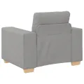 Canapé 3 places  avec coussins en tissu gris