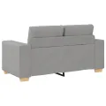 Canapé 3 places  avec coussins en tissu gris