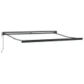 Auvent rétractable automatique multicolore rayé 300x250 cm