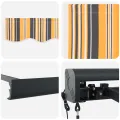 Auvent rétractable automatique multicolore rayé 300x250 cm