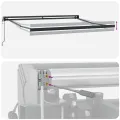 Auvent rétractable automatique multicolore rayé 300x250 cm