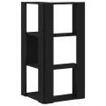 Bibliothèque d'angle  3 niveaux Chêne noir 50x50x102 cm Bois reconstitué