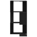 Bibliothèque d'angle  3 niveaux Chêne noir 50x50x102 cm Bois reconstitué