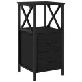 Table de chevet 2 pcs Chêne Noir 34x35,5x70 cm en bois d'ingénierie