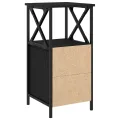 Table de chevet 2 pcs Chêne Noir 34x35,5x70 cm en bois d'ingénierie