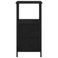 Table de chevet 2 pcs Chêne Noir 34x35,5x70 cm en bois d'ingénierie