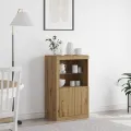 Buffet  avec lumières LED Chêne artisan 60,5x37x100 cm