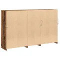 Bahut avec lumières LED bois ancien 162x37x100 cm