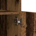 Bahut avec lumières LED bois ancien 162x37x100 cm