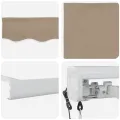 Auvent Rétractable Automatique  Beige 400x300 cm