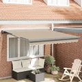 Auvent rétractable automatique beige 300x250 cm