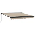 Auvent rétractable automatique beige 300x250 cm