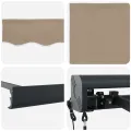 Auvent rétractable automatique beige 300x250 cm