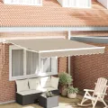 Auvent Rétractable Manuel Beige 300x250 cm