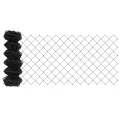 Clôture en Treillis avec 13 Poteaux 0.4x25 m Acier Galvanisé Gris