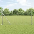 Clôture en chaînes Set de 2 Acier galvanisé 25 x 1 m Durable