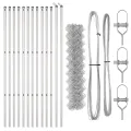 Clôture en chaînes Set de 2 Acier galvanisé 25 x 1 m Durable