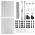 Clôture en chaînes Set de 2 Acier galvanisé 25 x 1 m Durable