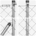 Clôture en chaînes Set de 2 Acier galvanisé 25 x 1 m Durable
