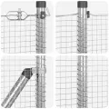Set de poteaux de clôture Lot de 2 Galvanisé Acier galvanisé
