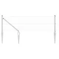 Ensemble de poteaux de clôture Set de 2 Acier galvanisé 25 x 0,5 m