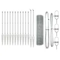 Ensemble de poteaux de clôture Set de 2 Acier galvanisé 25 x 0,5 m