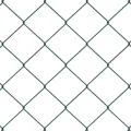 Clôture en maillon de chaîne avec 7 poteaux 0,4x10 m Acier galvanisé Vert