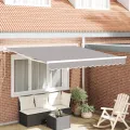 Store rétractable manuel  gris 300x250 cm
