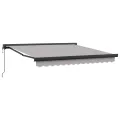 Store Rétractable Automatique Gris Clair 300x250 cm