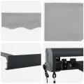 Store Rétractable Automatique Gris Clair 300x250 cm