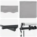 Store rétractable automatique  gris clair 300x250 cm