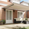 auvent rétractable automatique beige 500x300 cm