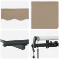 auvent rétractable automatique beige 500x300 cm