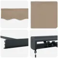 Auvent rétractable manuel  Beige 500x300 cm