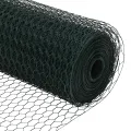 Clôture Hexagonale Verte 0.8x25 m Acier