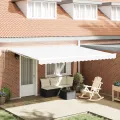 Tissu de remplacement pour store pour cadre 4,5x3 m Blanc