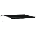 Store Rétractable Manuel  avec LED Noir 400x300 cm