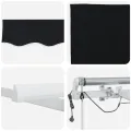 Stores Rétractables Automatiques  avec LED Noir 500x300 cm