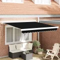 Store Rétractable Manuel  Noir 300x250 cm