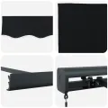 Store Manuel Rétractable Noir 300x250 cm