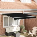 Store Rétractable Automatique Noir 300x250 cm