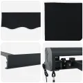 Auvent rétractable automatique noir 350x250 cm