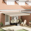 Tissu de Remplacement de Auvent pour cadre 4.5x3 m Beige