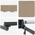 Store Rétractable Automatique Beige 450x300 cm