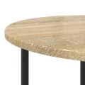 Table d'appoint  2 pièces bois d'ingénierie chêne Sonoma et métal