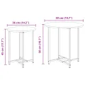 Table d'appoint  2 pièces bois d'ingénierie chêne Sonoma et métal
